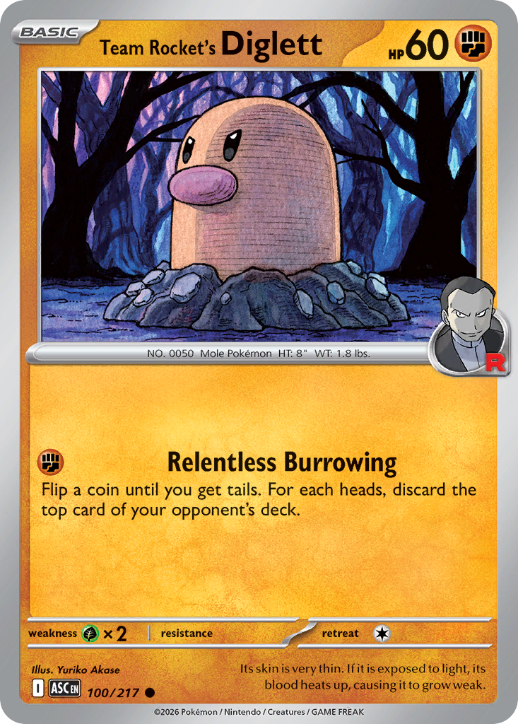 Team Rocket’s Diglett - 100/217 - EN Team Rocket’s Diglett - 100/217 - EN