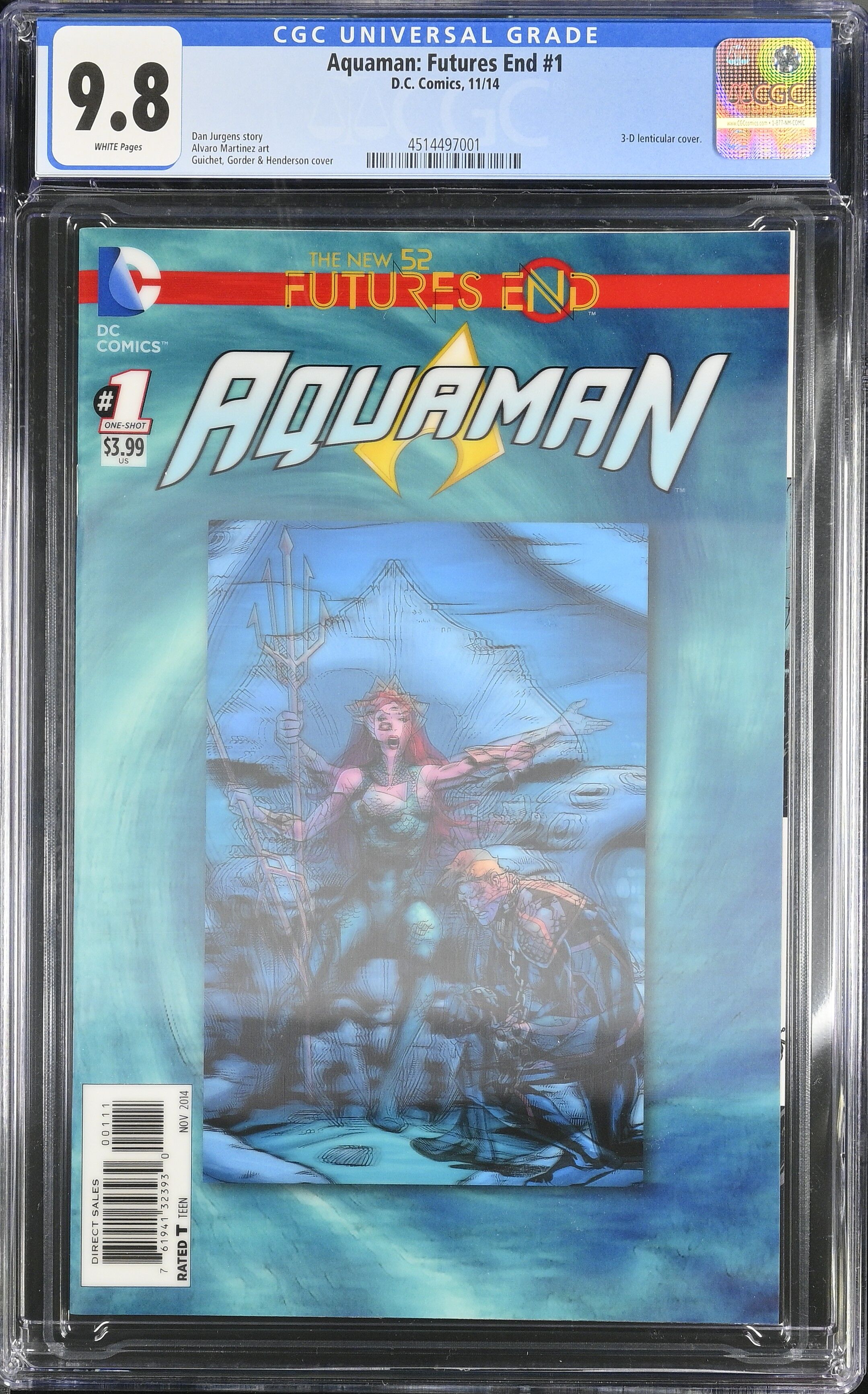 Aquaman: Futures End #1 CGC 9.8 3D Lenticular Cover Aquaman: Futures End #1 CGC 9.8 3D Lenticular Cover