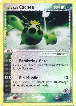 Team Aqua’s Cacnea - 24/97 - Reverse Holo - EN