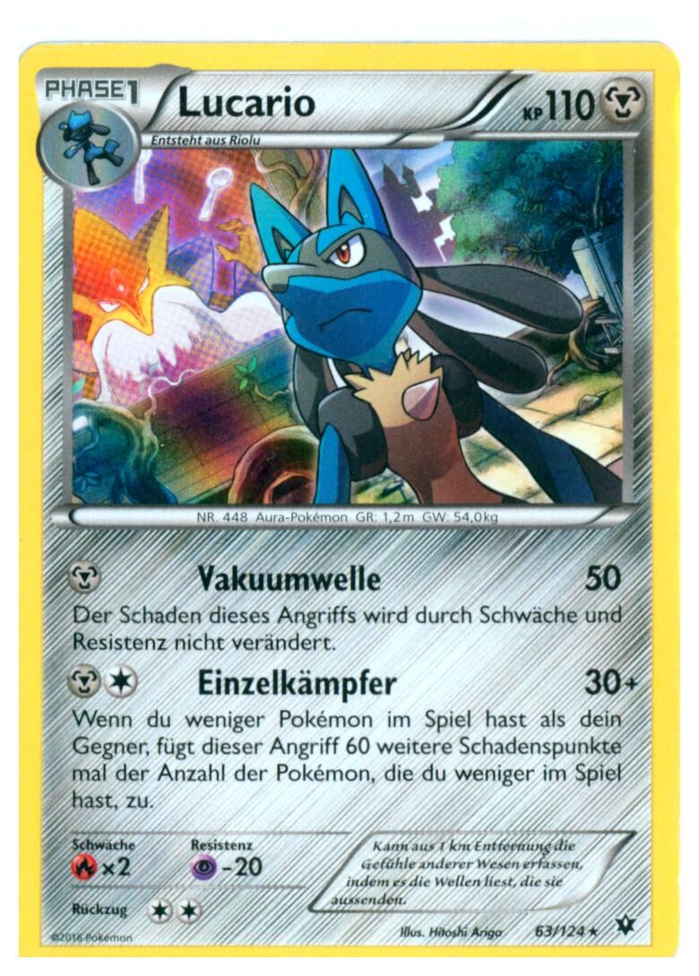 lucario-63-124-pokemon-tcg-near-mint-de Lucario - 63/124 - Pokémon TCG - Near Mint - DE