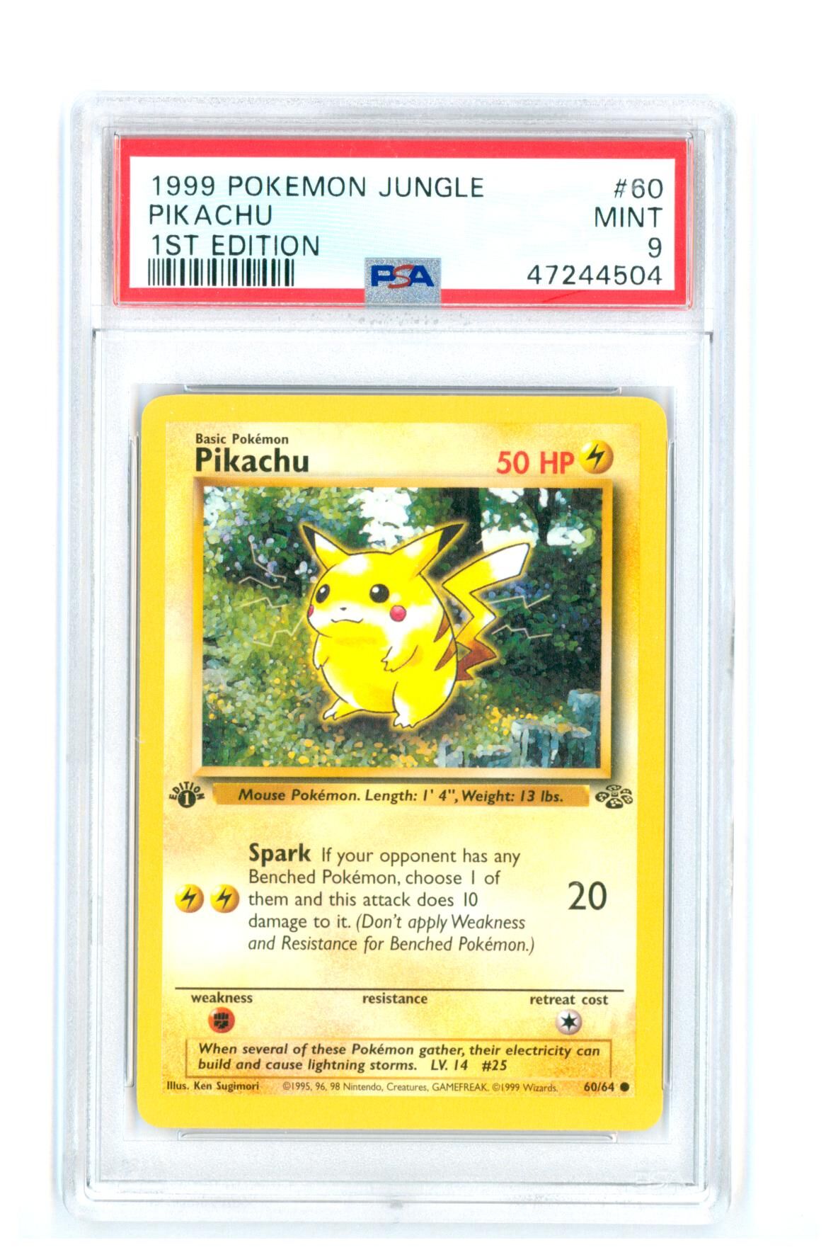 Pikachu 60/64 - Jungle 1st Edition - PSA 9 MINT - Pokemon Pikachu 60/64 - Jungle 1st Edition - PSA 9 MINT - Pokemon