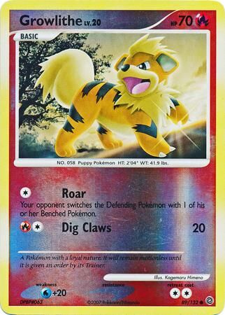 Growlithe - 89/132 - Reverse Holo - EN Growlithe - 89/132 - Reverse Holo - EN