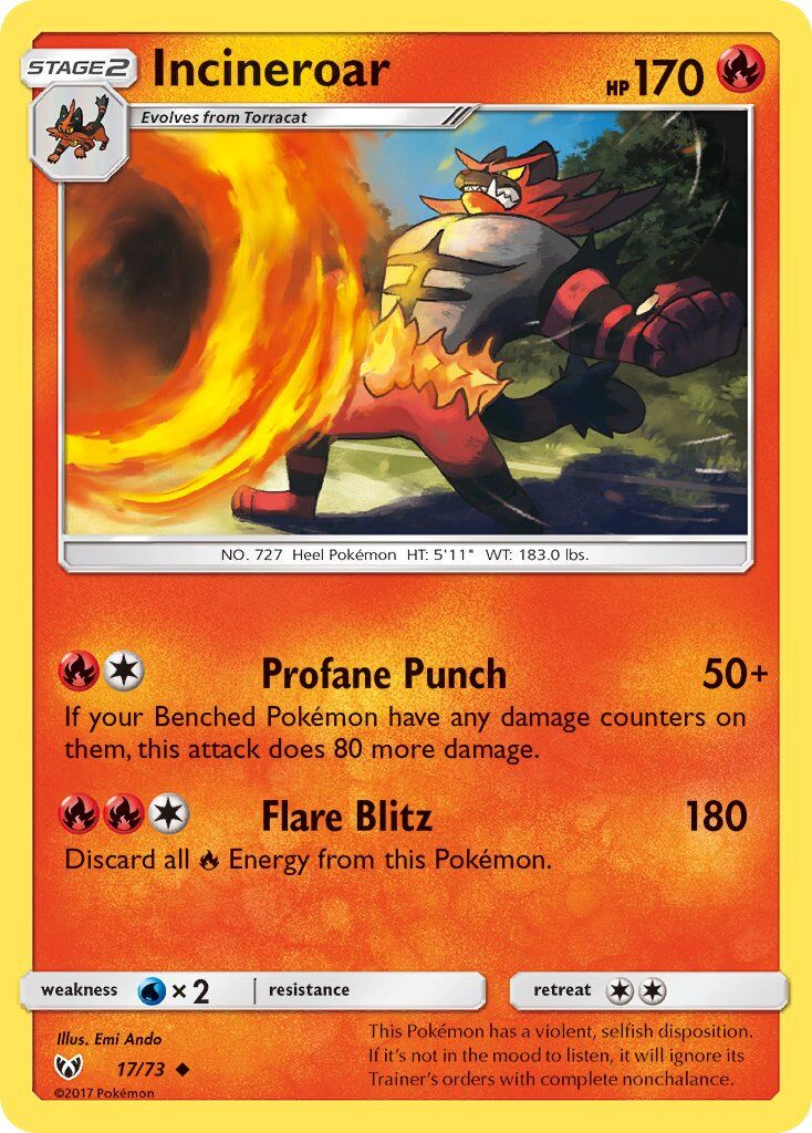 Incineroar - 17/73 - EN Incineroar - 17/73 - EN
