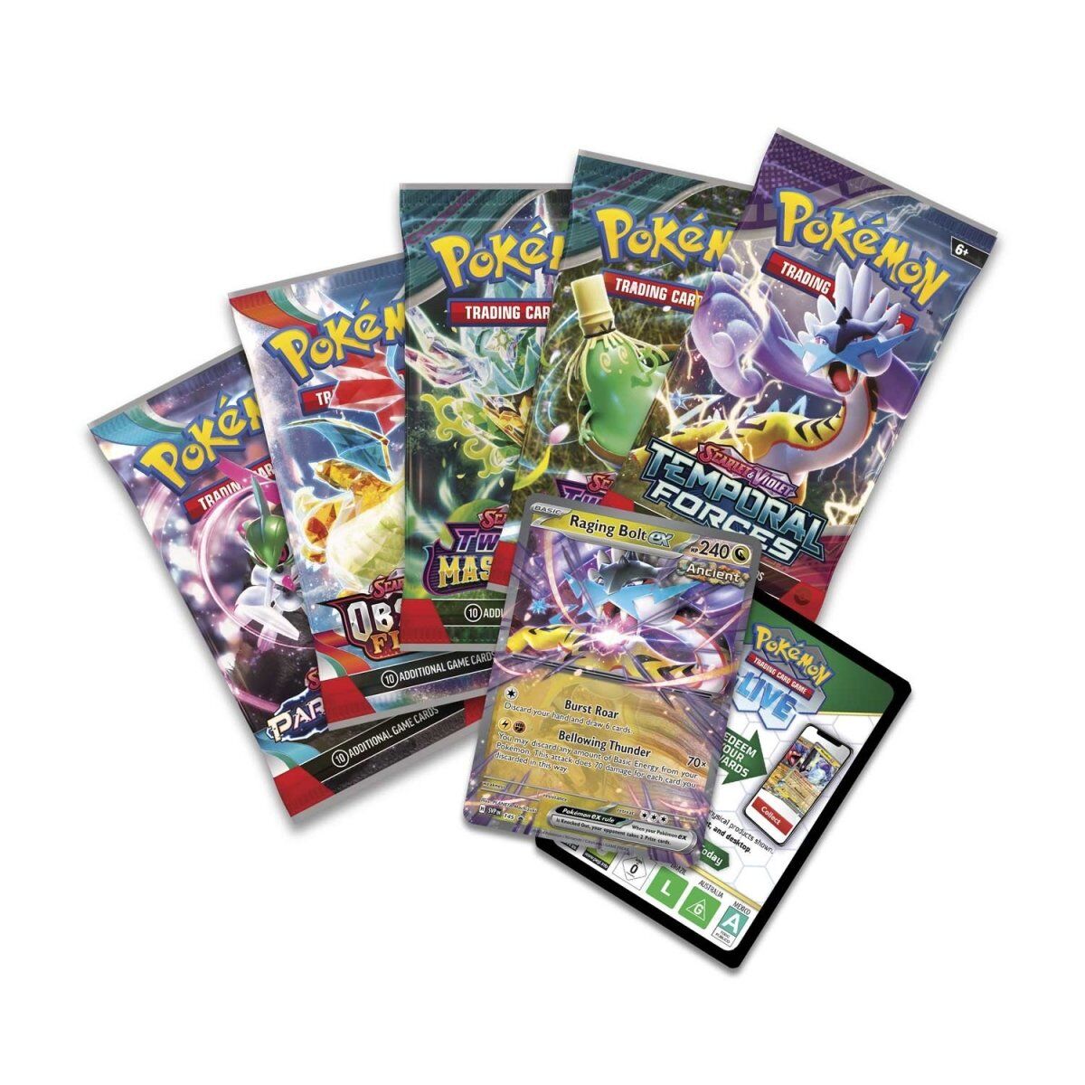 Pokémon TCG: Paradox Destinies - Raging Bolt EX Tin - EN 