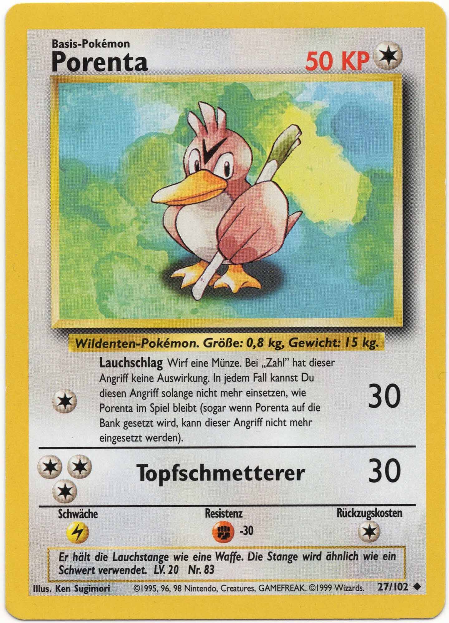 Porenta - 27/102 - Pokémon TCG - Moderately Played