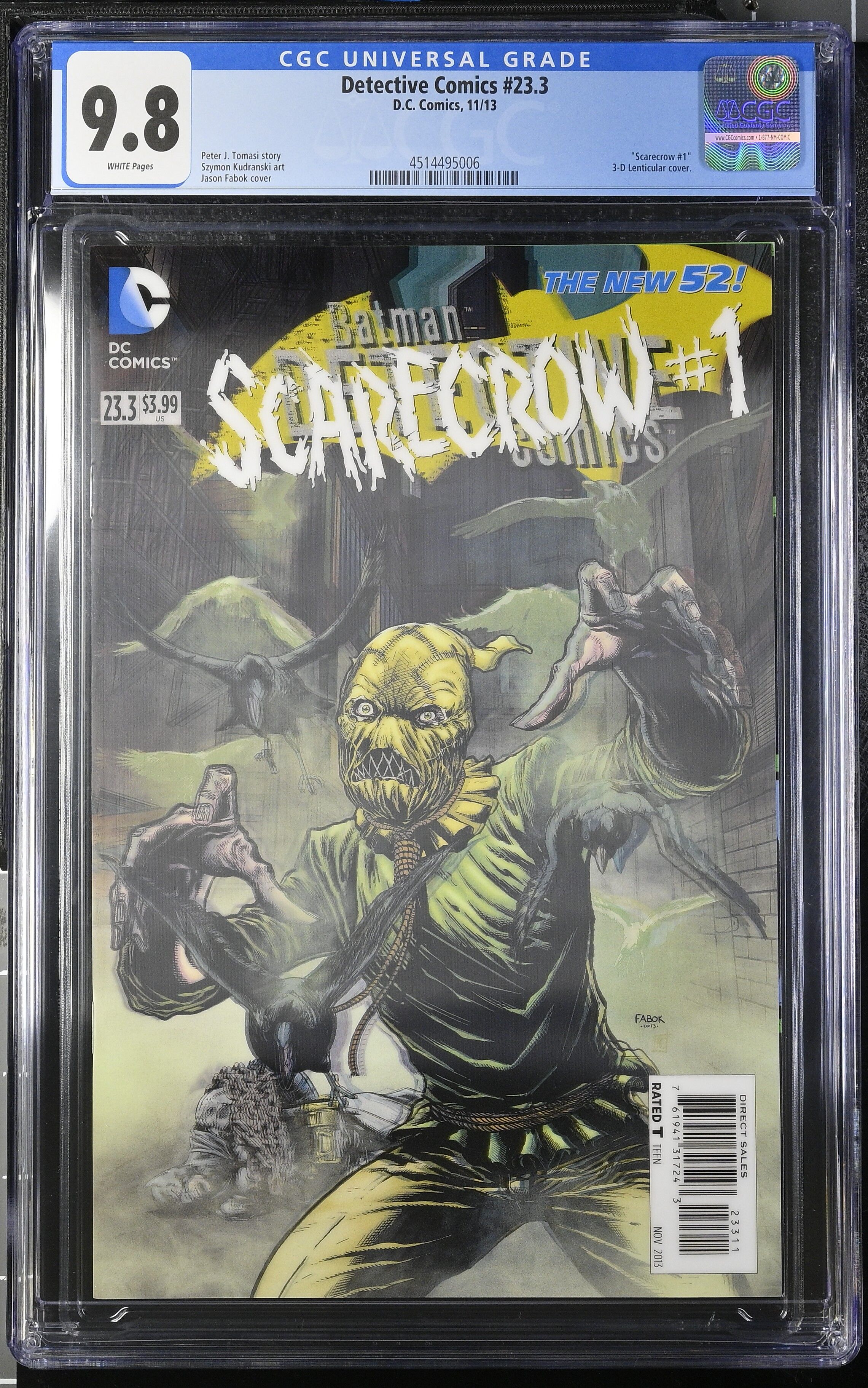 Detective Comics #23.3 CGC 9.8 3D Lenticular Cover Detective Comics #23.3 CGC 9.8 3D Lenticular Cover
