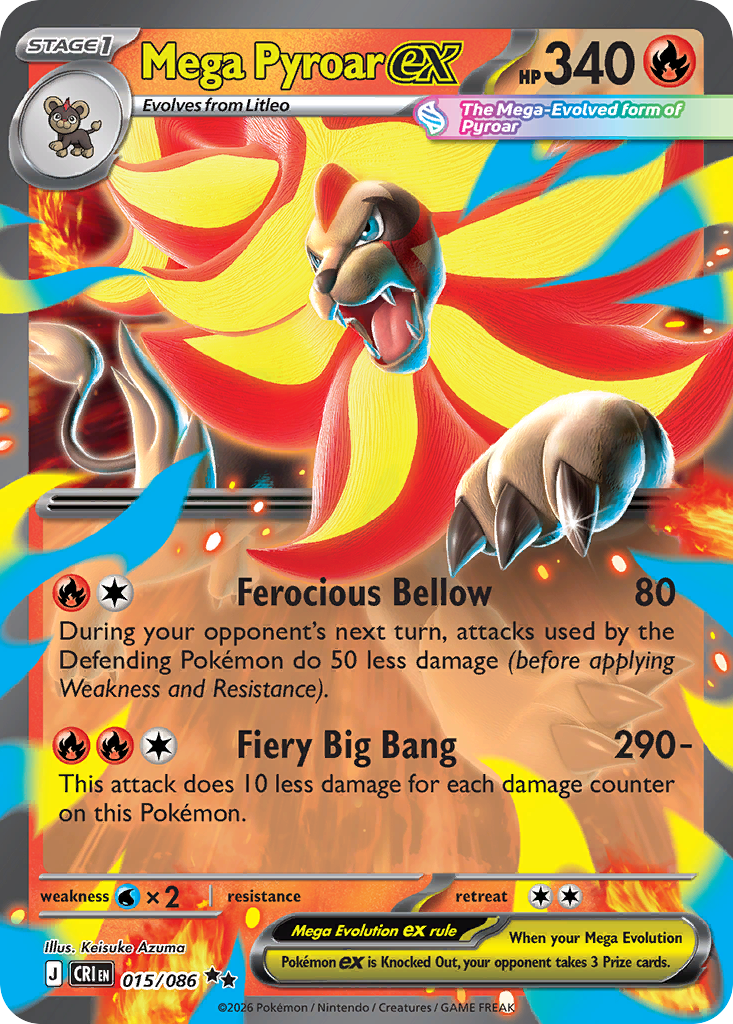 Mega Pyroar ex - 015/086 - EN Mega Pyroar ex - 015/086 - EN