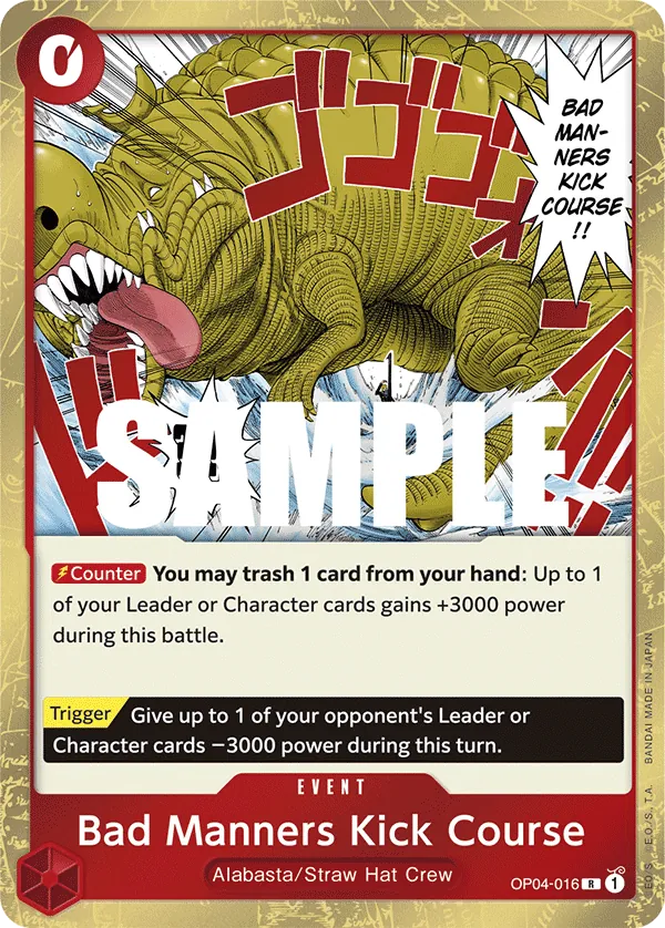 Bad Manners Kick Course - OP04-016 Bad Manners Kick Course - OP04-016