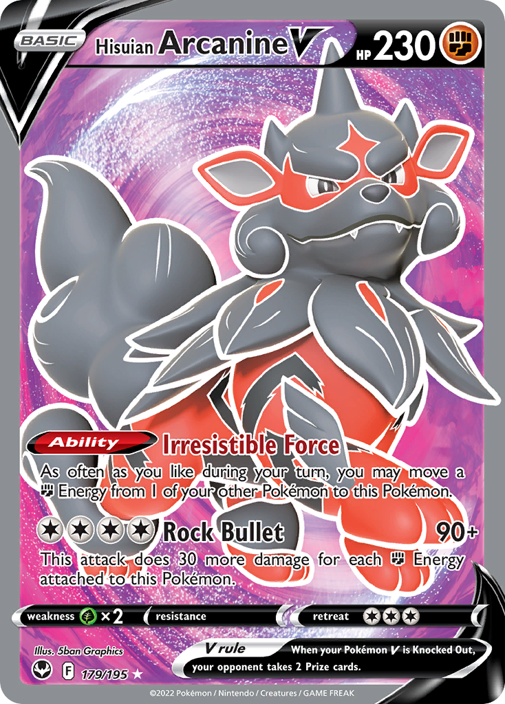 Hisuian Arcanine V - 179/195 - EN