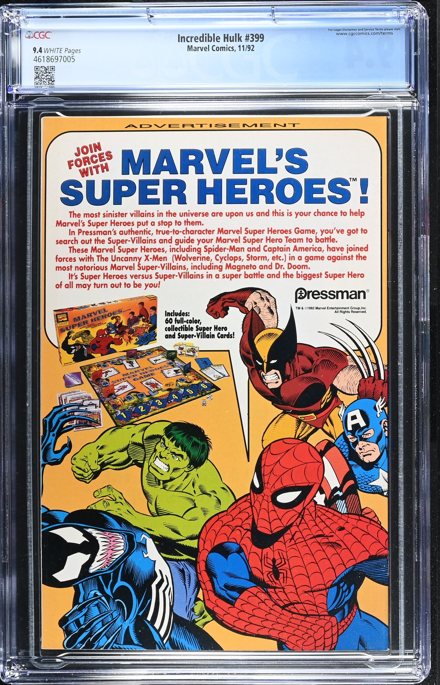 Incredible Hulk Issue 399 - CGC 9.4