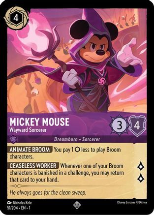 Mickey Mouse - Wayward Sorcerer - 51/204 - EN