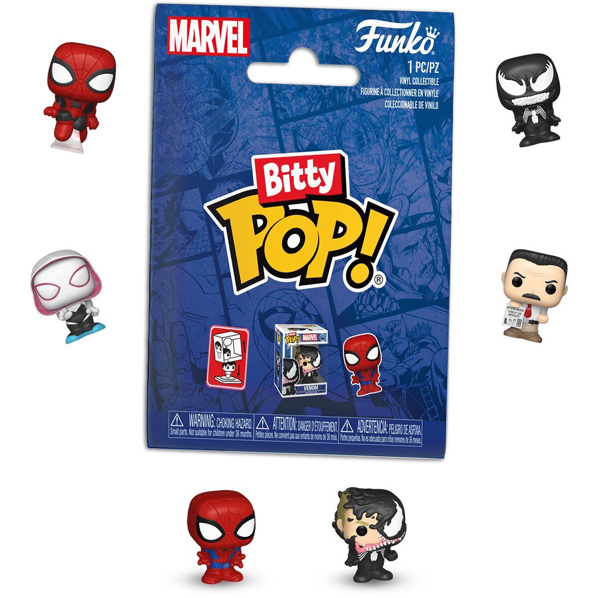 Spider-Man Bitty POP! Vinyl Figur - 1 Random Mystery Pack - 2.5 cm Spider-Man Bitty POP! Vinyl Figur - 1 Random Mystery Pack - 2.5 cm