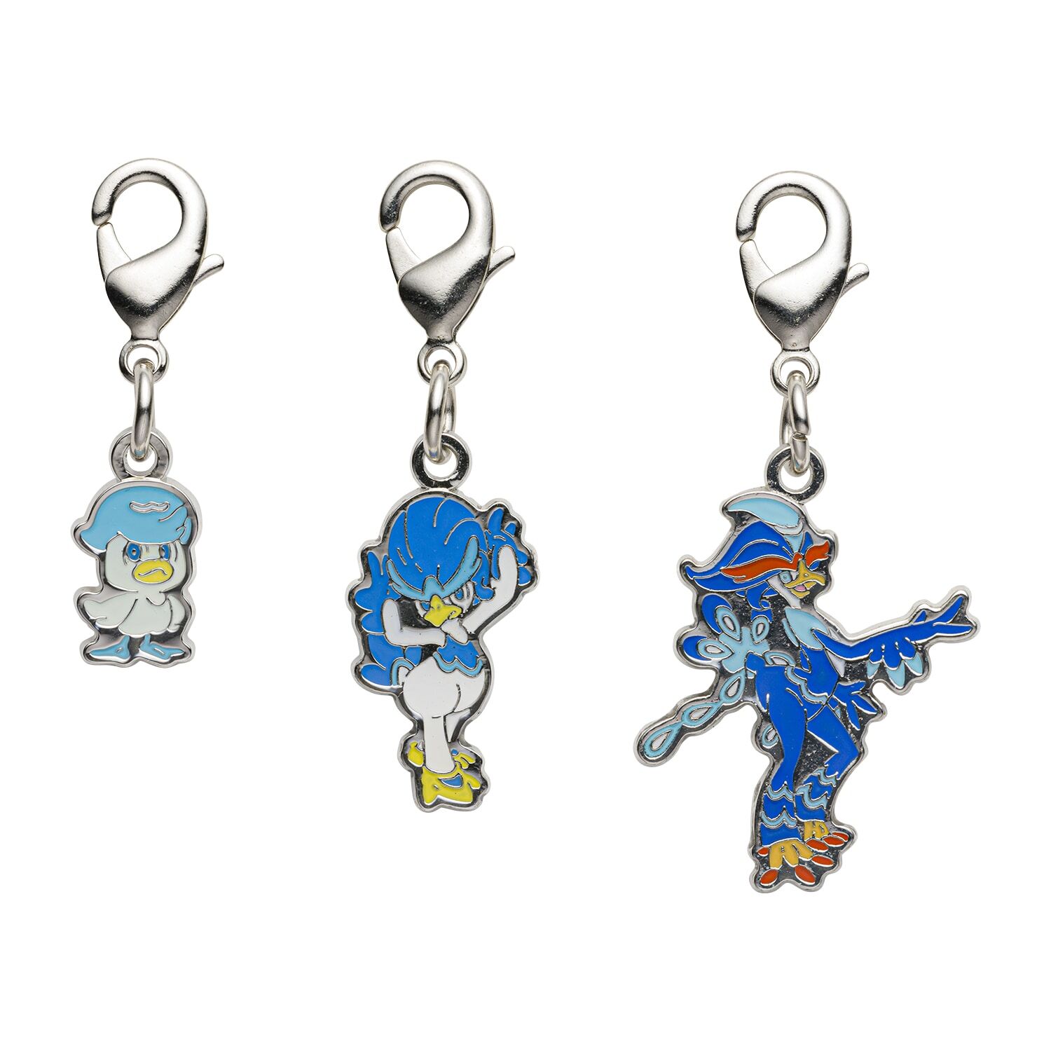 Pokemon Center - Popplio, Brionne, Primarina Schlüsselanhänger - 3 Stück
