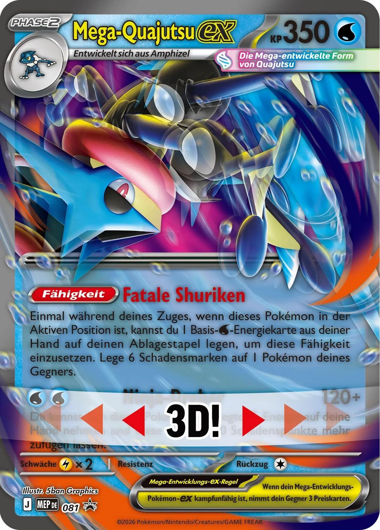Pokémon TCG: Mega-Quajutsu ex Premium Collection - DE
