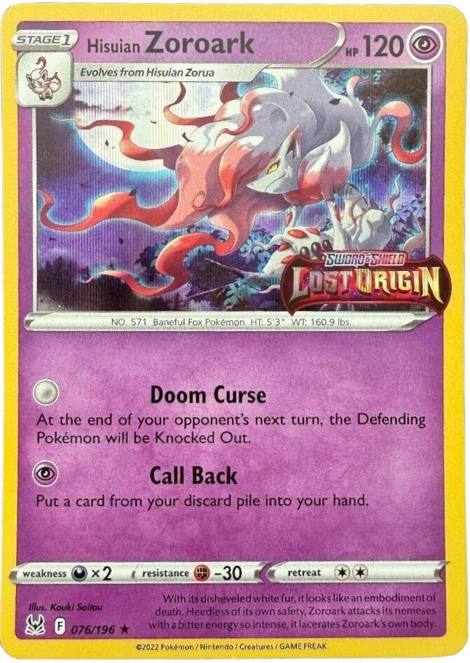 Hisuian Zoroark - 076/196 - Set Stamp - EN