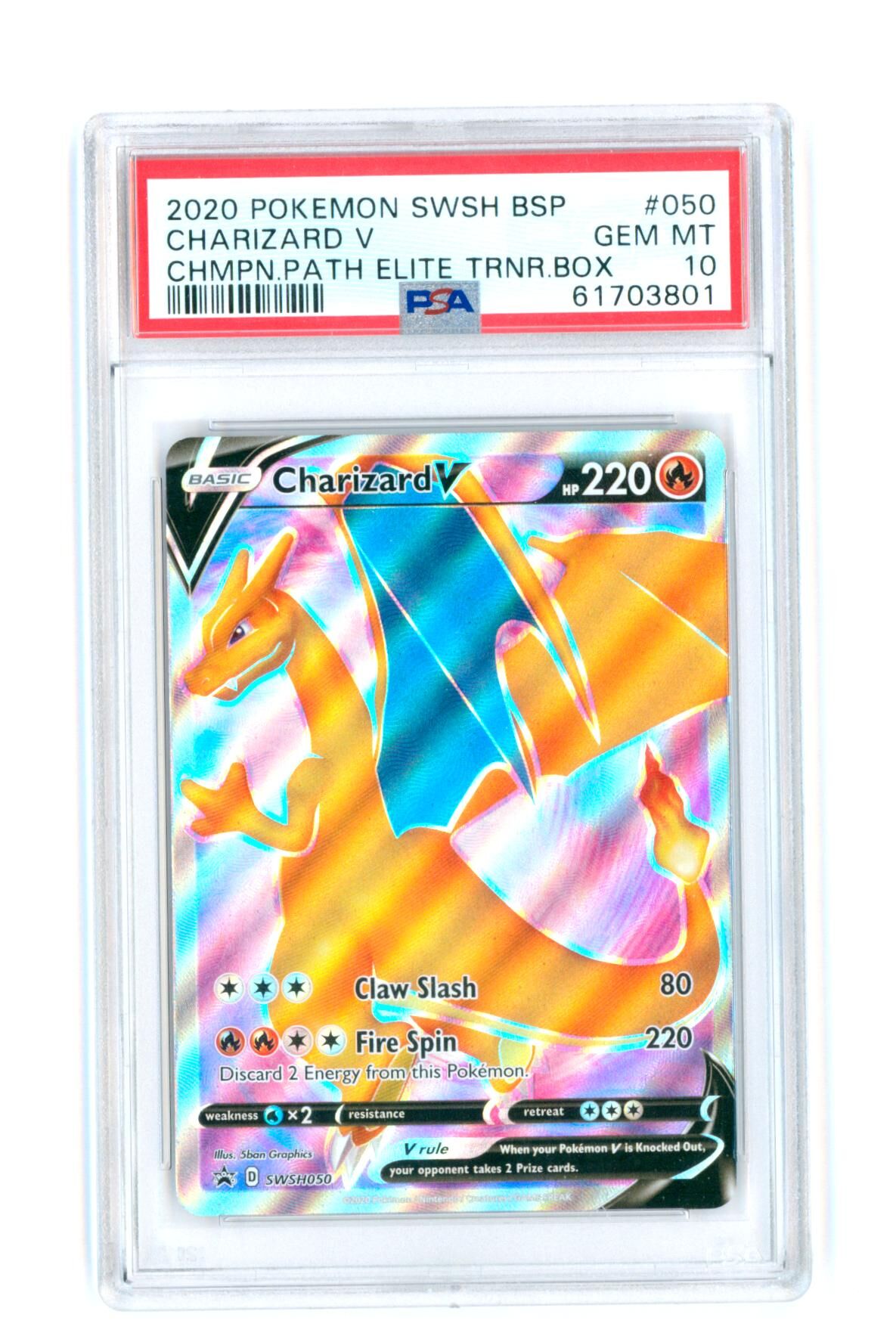Charizard SWSH050 - Champions Path Elite Trainer Box Promo - PSA 10 GEM-MT - Pokemon Charizard SWSH050 - Champions Path Elite Trainer Box Promo - PSA 10 GEM-MT - Pokemon