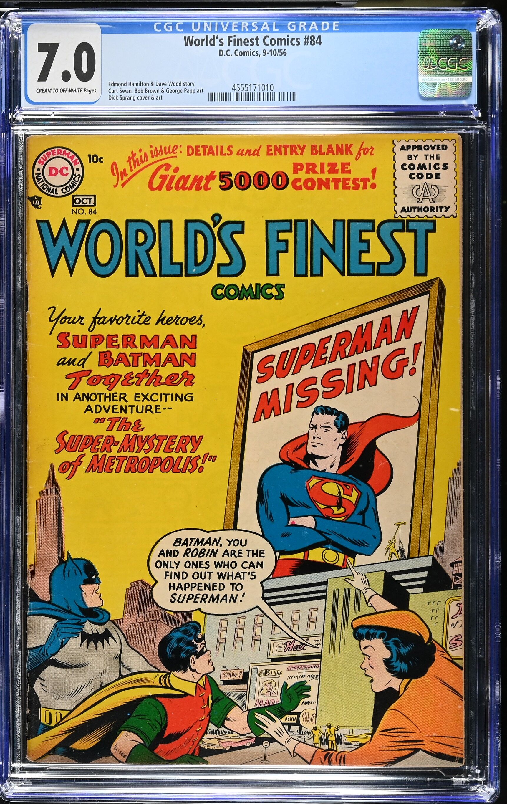 World's Finest Comics #84 CGC 7.0 World's Finest Comics #84 CGC 7.0