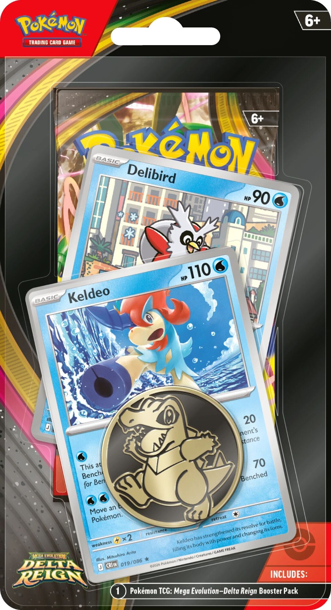 Pokémon TCG: ME06 Mega Evolution - Delta Reign Checklane Keldeo Blister (Target Exclusive) - EN