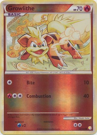 Growlithe - 65/123 - Reverse Holo - EN