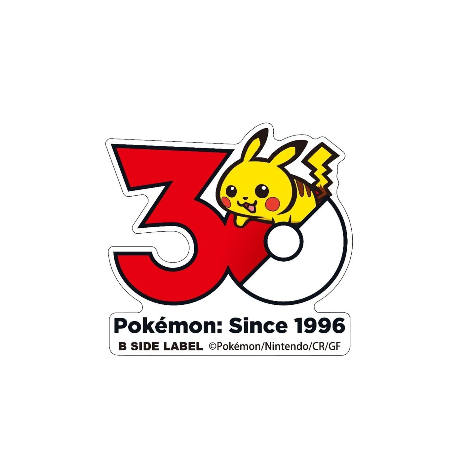 B-SIDE LABEL Pokémon Sticker - Pokémon 30th Anniversary B-SIDE LABEL Pokémon Sticker - Pokémon 30th Anniversary