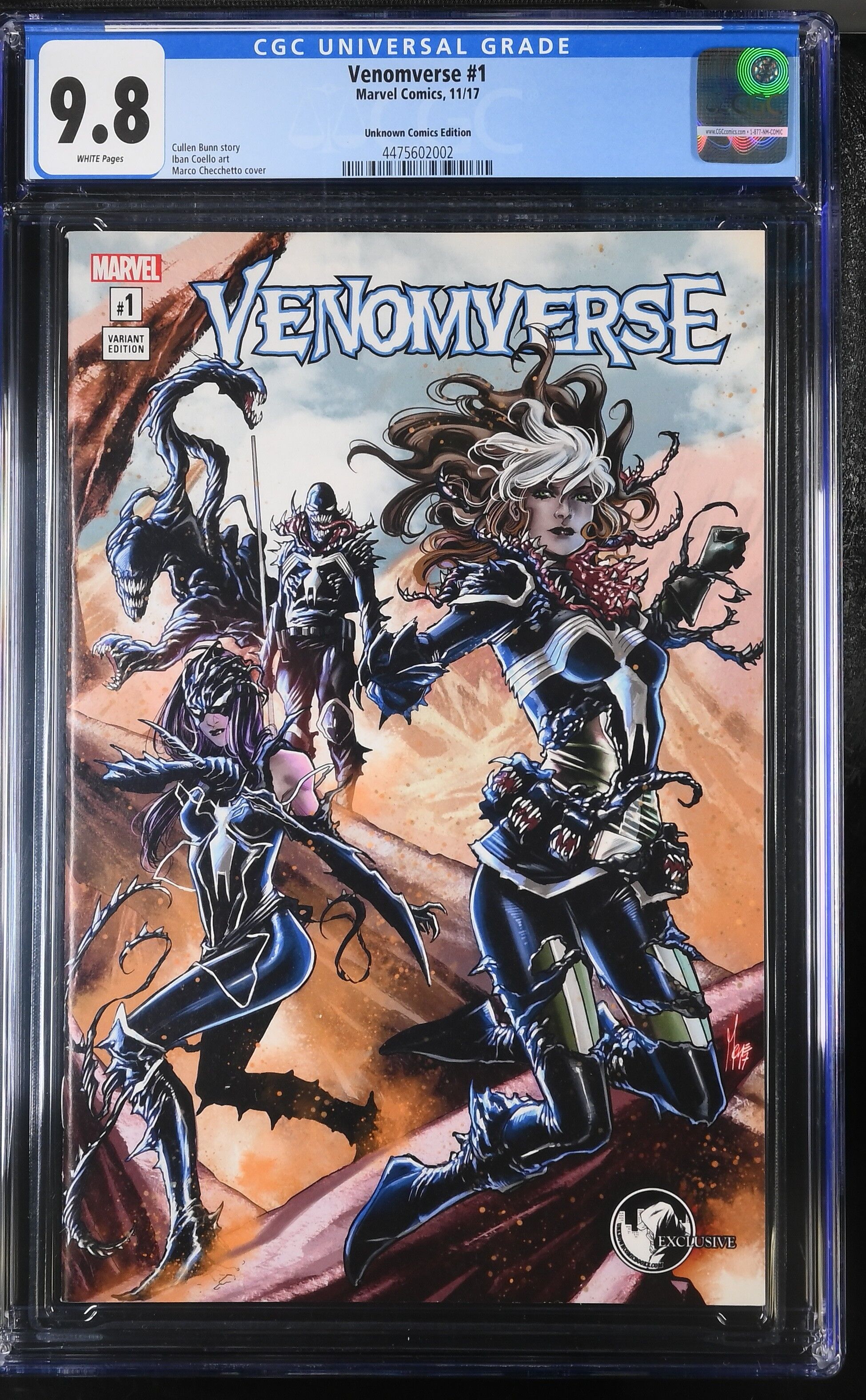 Venomverse #1 Unknown Comics Edition CGC 9.8 Venomverse #1 Unknown Comics Edition CGC 9.8