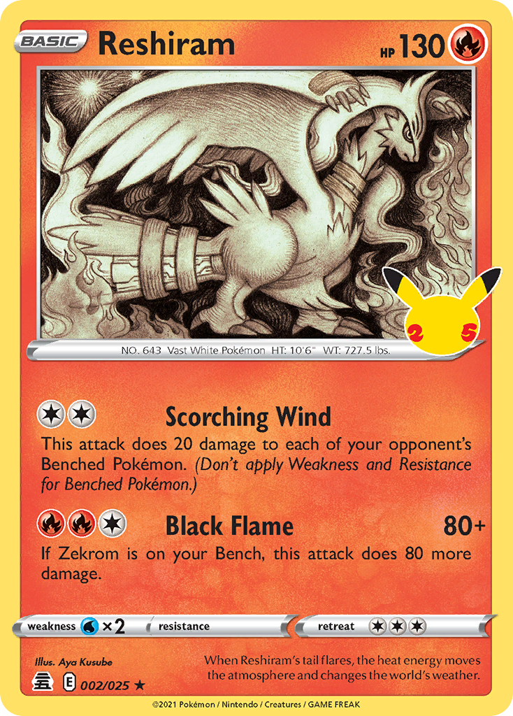 Reshiram - 002/25 - EN Reshiram - 002/25 - EN