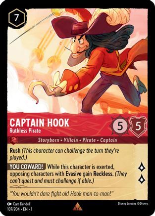 Captain Hook - Ruthless Pirate - 107/204 - EN