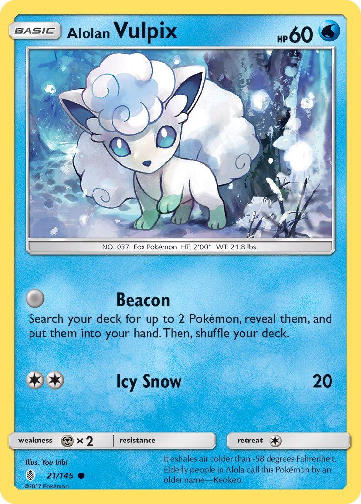 alolan-vulpix-21-145-pokemon-tcg-near-mint-en Alolan Vulpix - 21/145 - Pokémon TCG - Lightly Played - EN