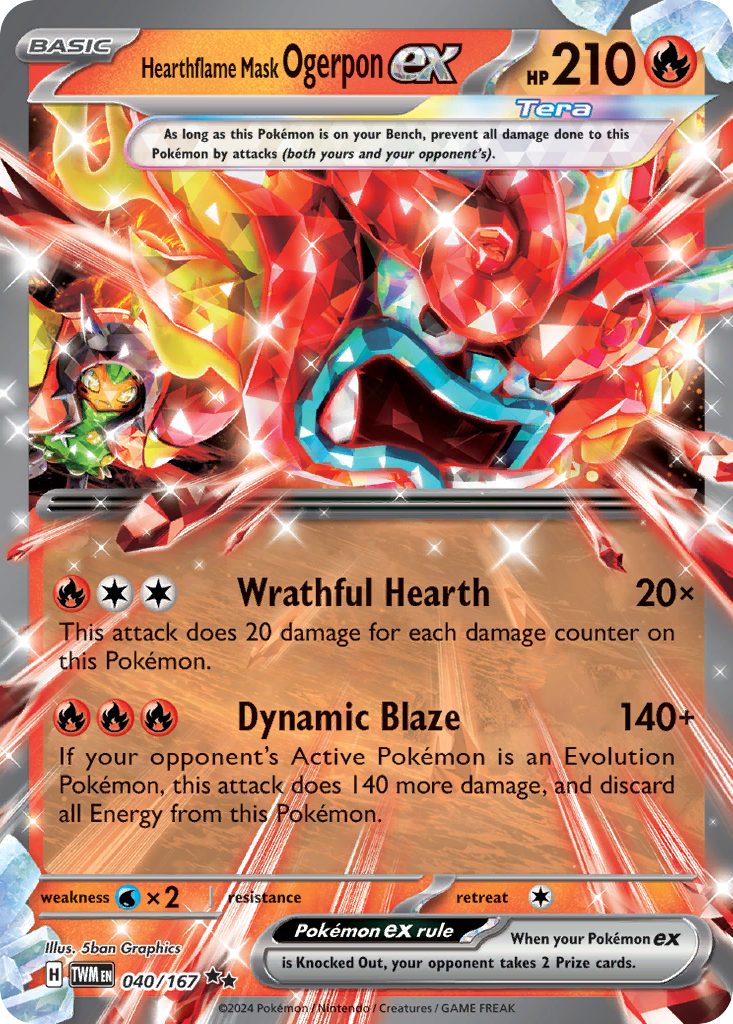 Hearthflame Mask Ogerpon ex - 040/167 - EN Hearthflame Mask Ogerpon ex - 040/167 - EN