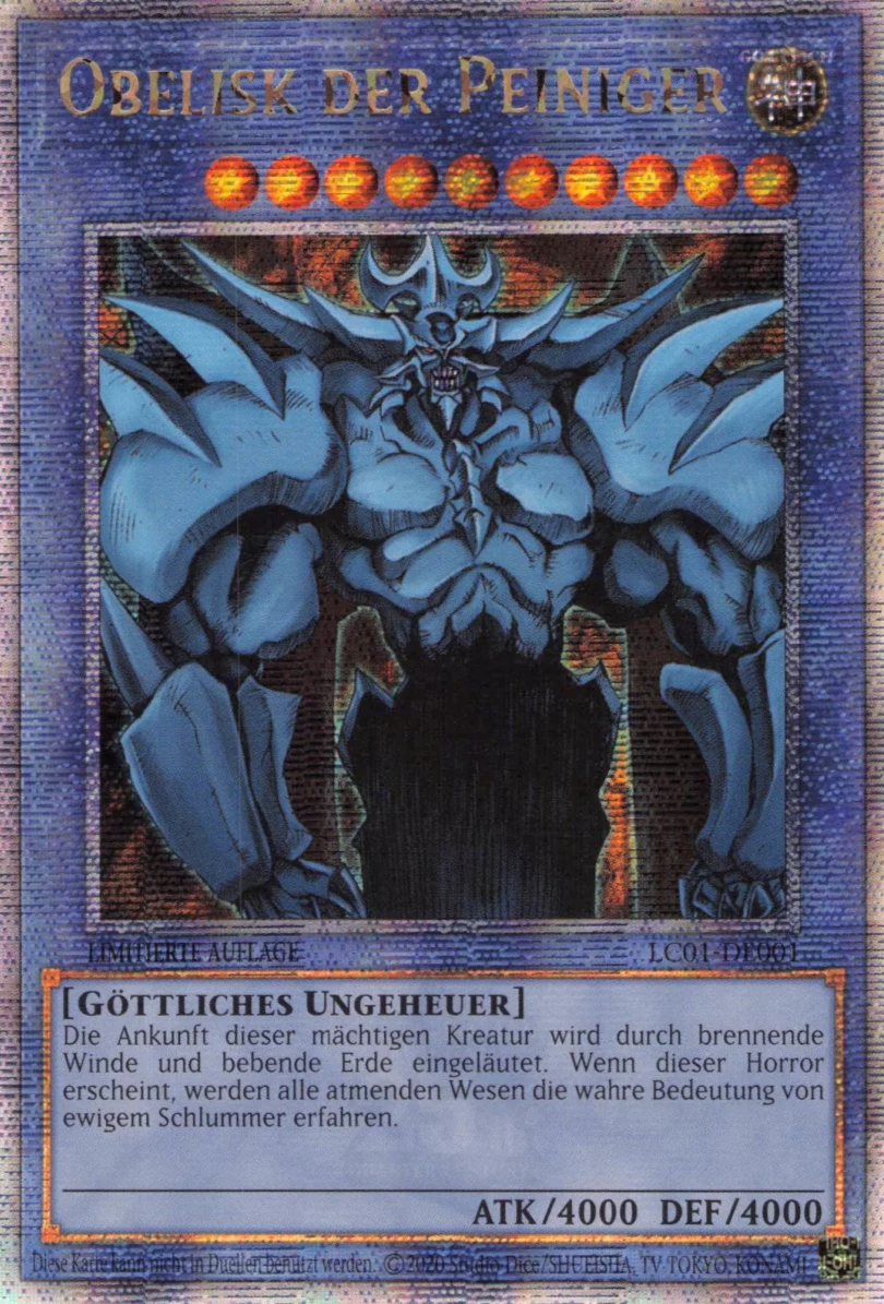Obelisk der Peiniger - LC01-DE001 - Quarter Centuary Secret Rare Obelisk der Peiniger - LC01-DE001 - Quarter Centuary Secret Rare