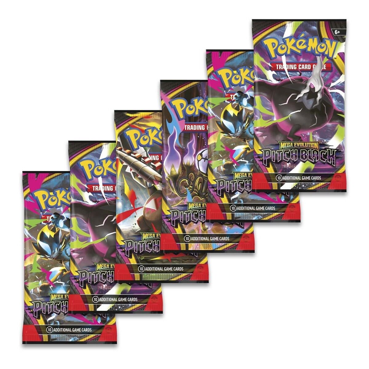 Pokémon TCG: Mega Evolution (ME05) - Pitch Black Booster Bundle (6 Packs) - EN