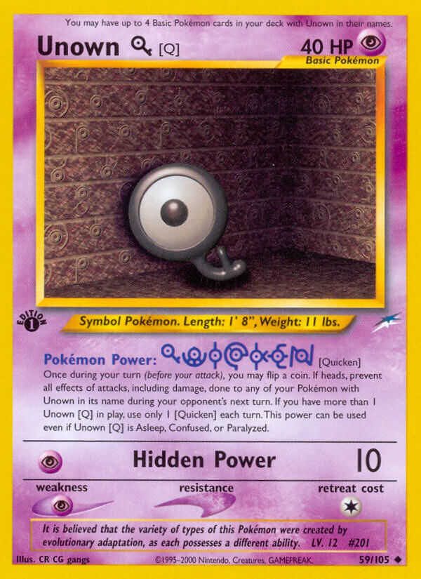 Unown Q - 59/113 - 1st Edition - EN