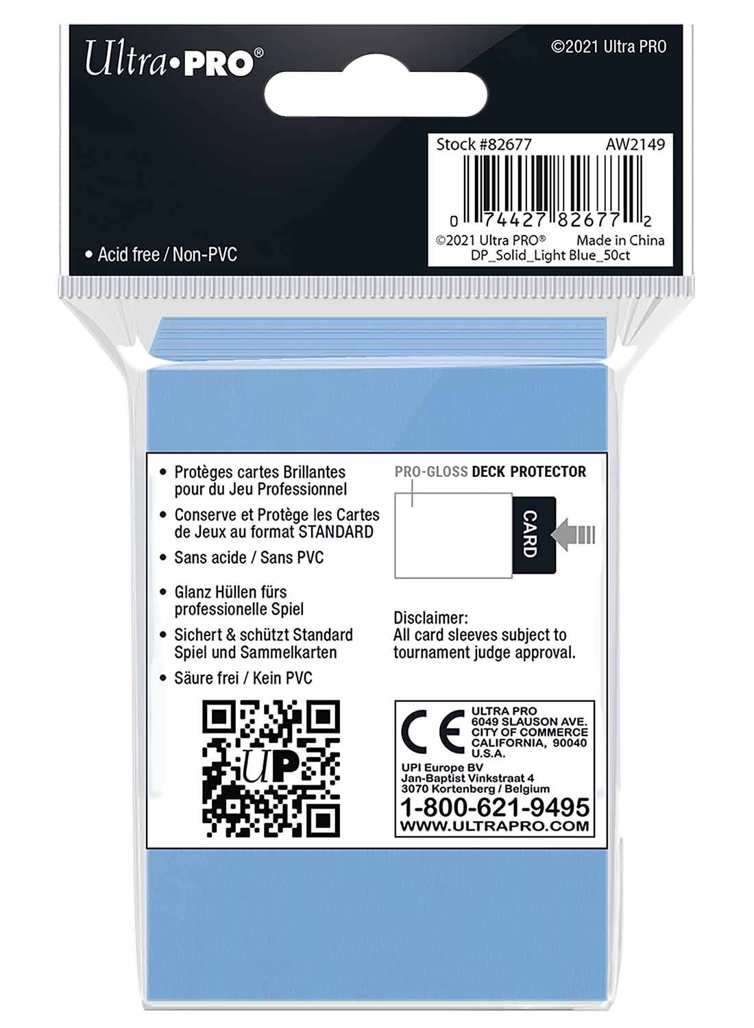 Ultra PRO Sleeves / Hüllen Light Blue Standard Size (50)