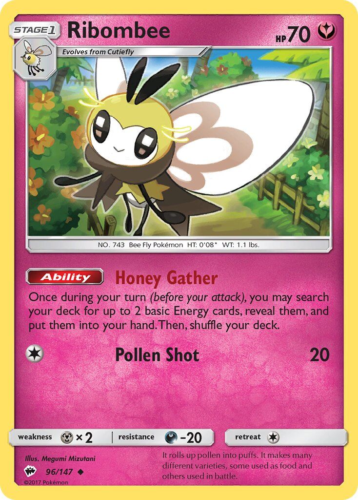 ribombee-96-147-pokemon-tcg-lightly-played-en Ribombee - 96/147 - Pokémon TCG - Lightly Played - EN