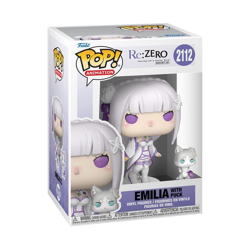 Re:Zero POP! #2112 Animation Vinyl Figuren Emilia w/Puck - 9 cm Re:Zero POP! #2112 Animation Vinyl Figuren Emilia w/Puck - 9 cm