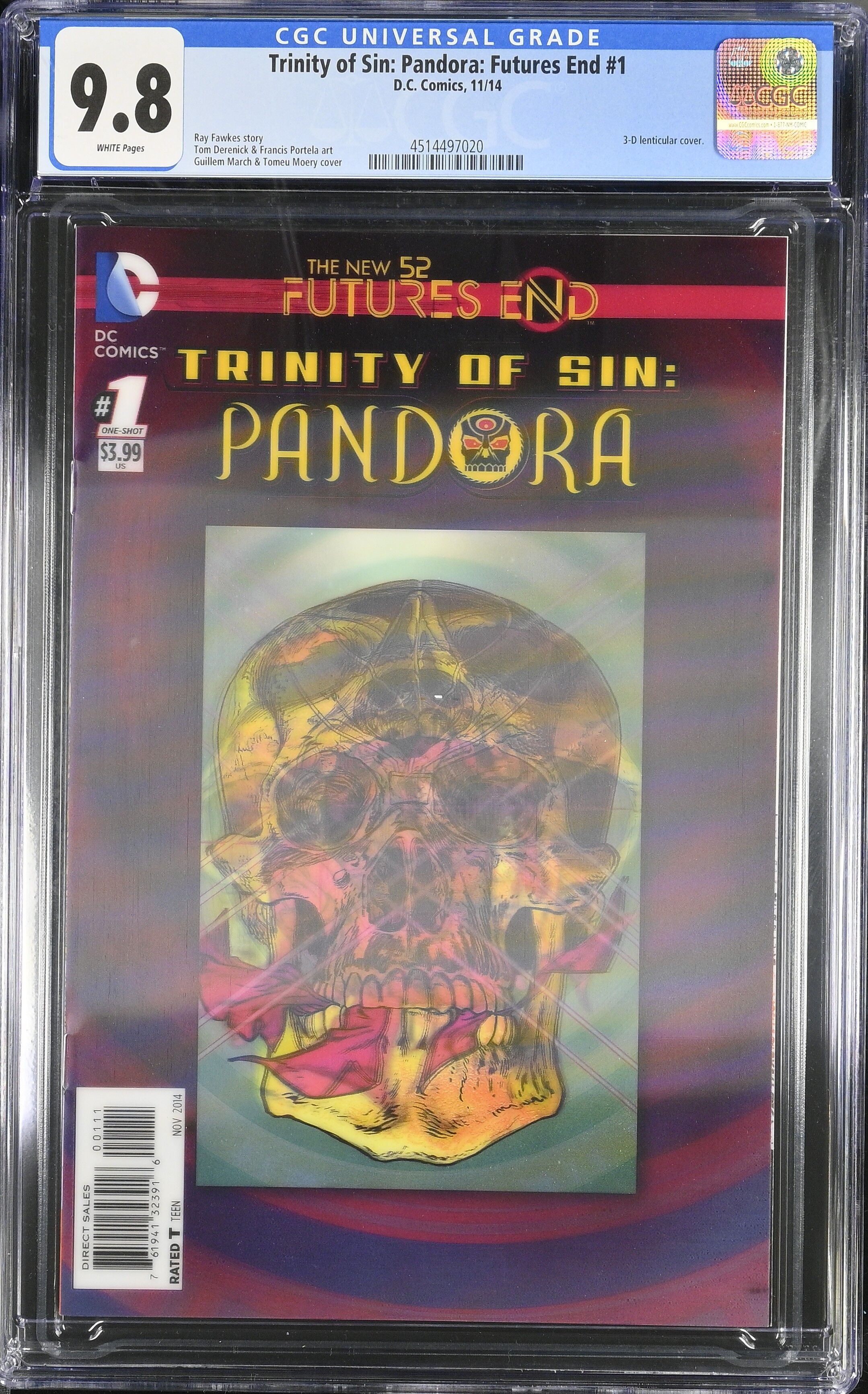 Trinity of Sin: Pandora: Futures End #1 CGC 9.8 3D Lenticular Cover Top Pop! Trinity of Sin: Pandora: Futures End #1 CGC 9.8 3D Lenticular Cover Top Pop!
