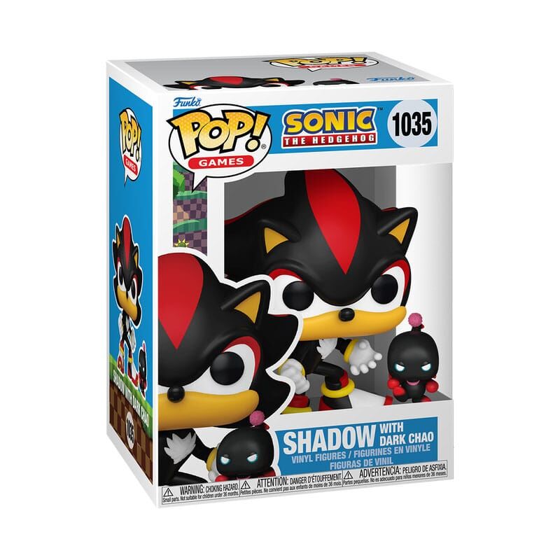 Sonic The Hedgehog POP & Buddy! Games Vinyl Figur Shadow w/Dark Chao 9cm