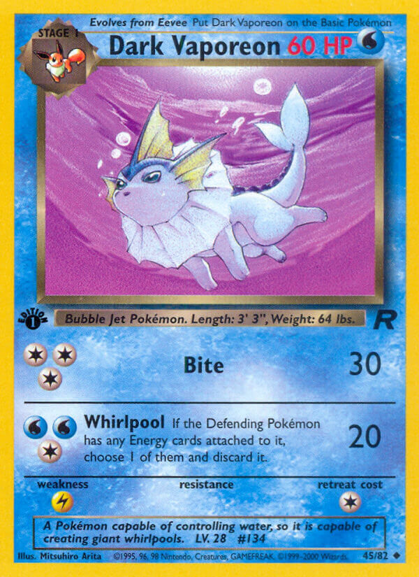 Dark Vaporeon - 45/82 - EN