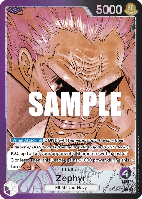 Zephyr - OP02-072 - Alternate Art - JP