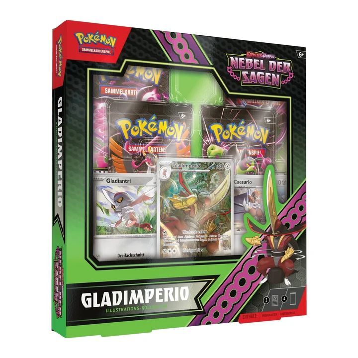 Pokémon TCG: Karmesin & Purpur - Nebel der Sagen - Gladimperio Illustrations-Kollektion Box - DE Pokémon TCG: Karmesin & Purpur - Nebel der Sagen - Gladimperio Illustrations-Kollektion Box - DE