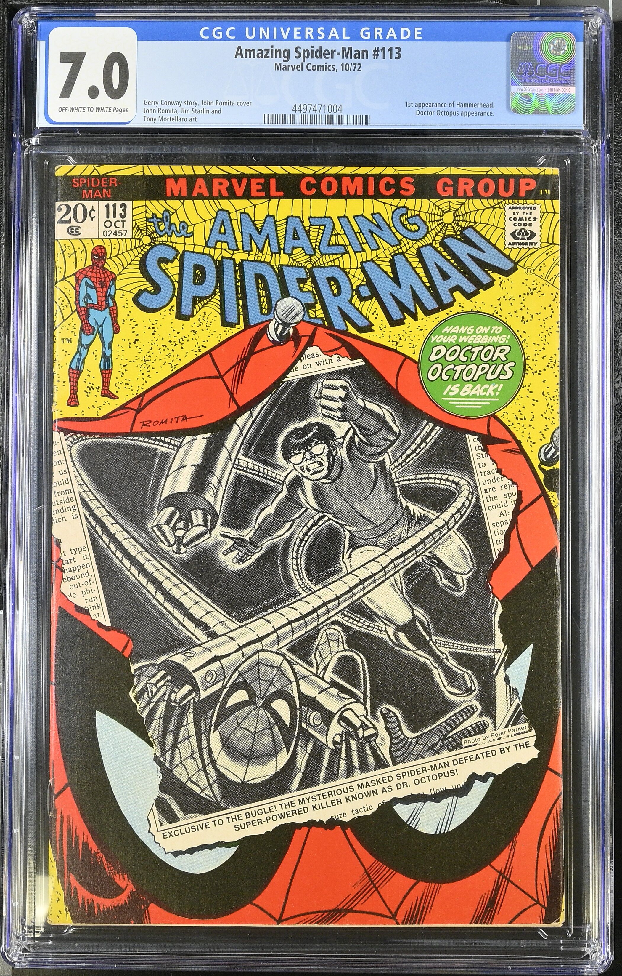Amazing Spider-Man #113 CGC 7.0 Amazing Spider-Man #113 CGC 7.0