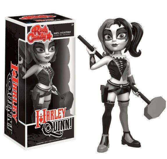 DC Comics Rock Candy Vinyl Figur Harley Quinn B&W Costume 13 cm