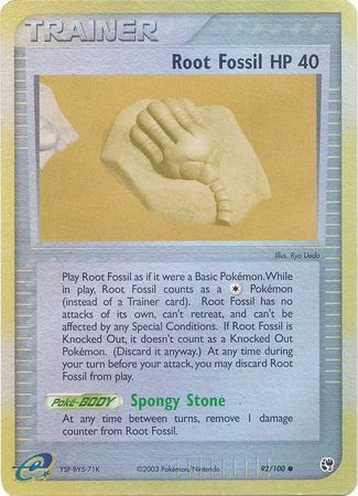 Root Fossil - 92/100 - Reverse Holo - EN