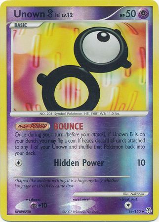 Unown B - 66/130 - Reverse Holo - EN Unown B - 66/130 - Reverse Holo - EN