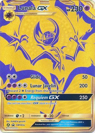 Lunala GX Gold SM103a - Pokémon TCG