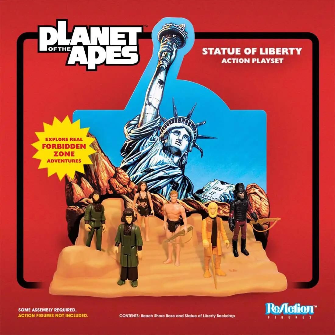 Planet of the Apes ReAction Statue of Liberty Action Exclusive 3.75-Inch Playset