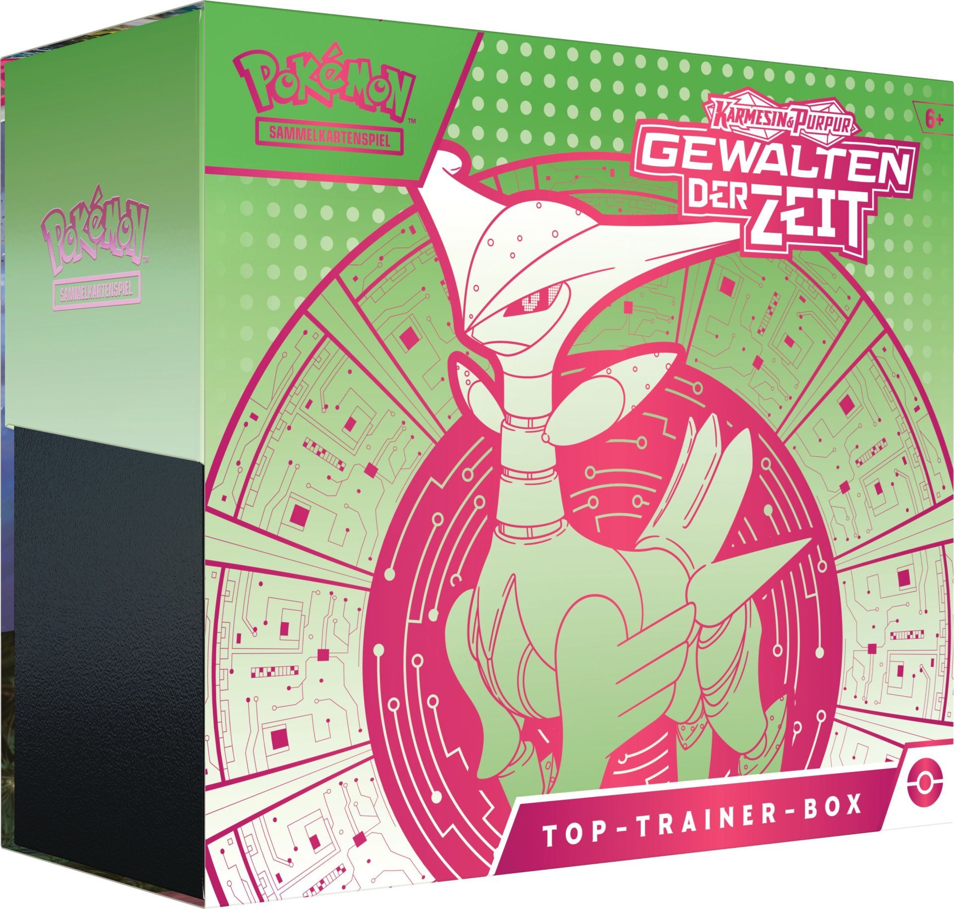 Pokémon TCG: Karmesin & Purpur Gewalten der Zeit Top-Trainer-Box (Eisenblatt) - DE