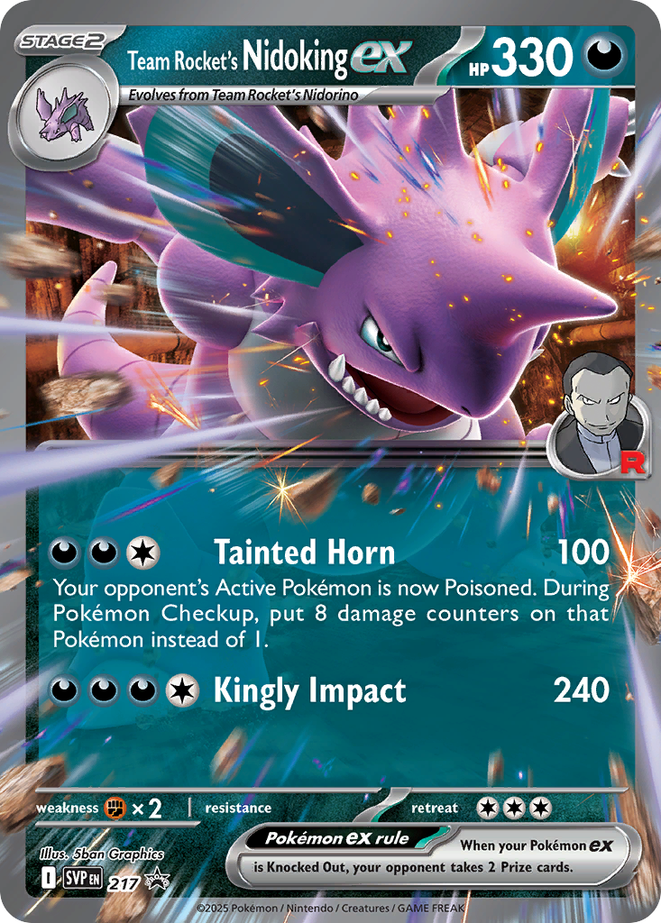 Team Rocket’s Nidoking ex - SVP217 - EN Team Rocket’s Nidoking ex - SVP217 - EN