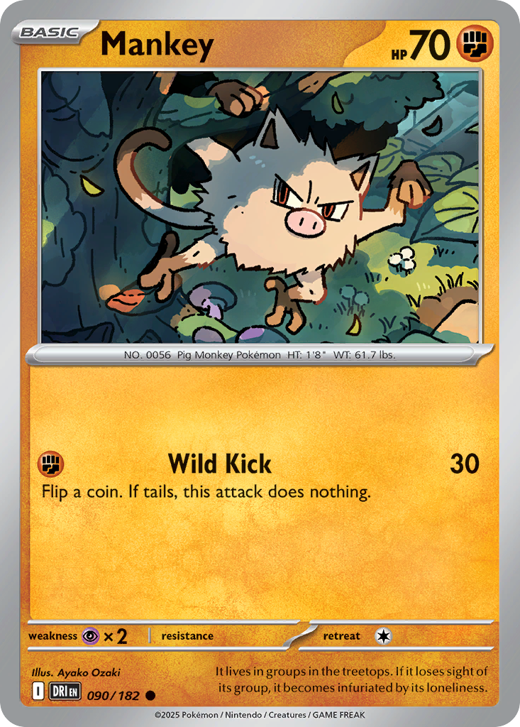 Mankey - 090/182 - EN Mankey - 090/182 - EN