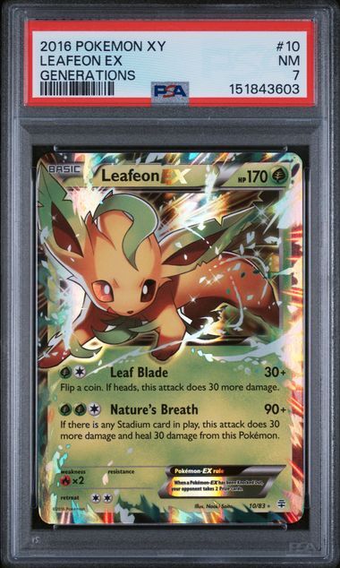 Leafeon ex #10 - XY Generations - PSA 7 NM - Pokemon